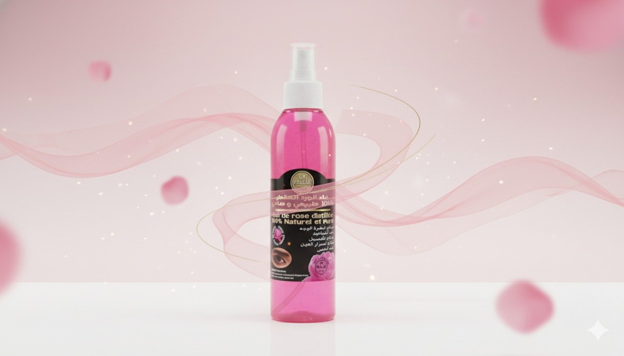 ماء الورد المقطر 100% طبيعي و صافي