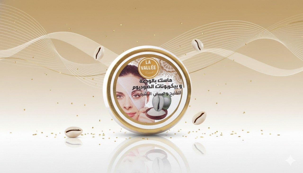 ماسك بالودعة وبيكربونات الصوديوم