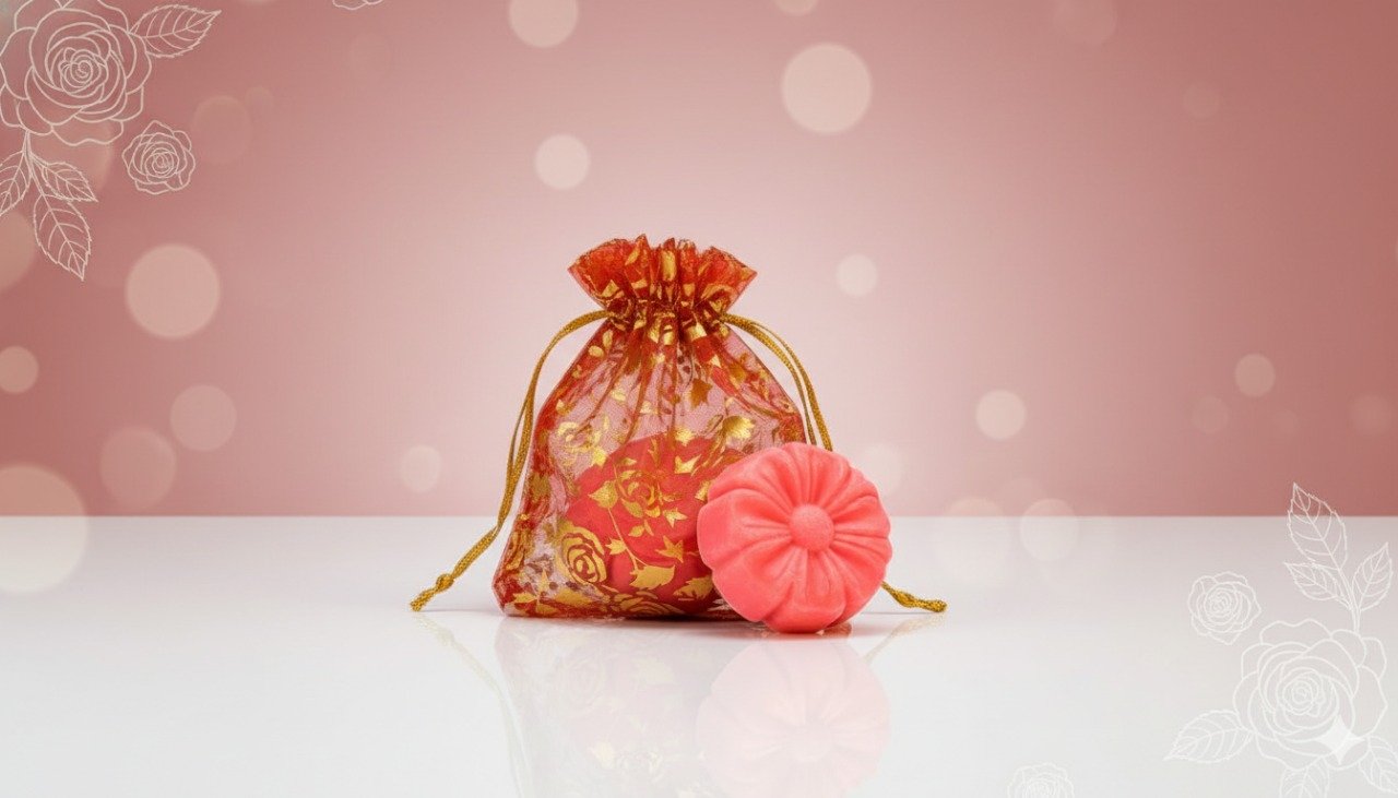 صابونة بالورد (على شكل وردة)