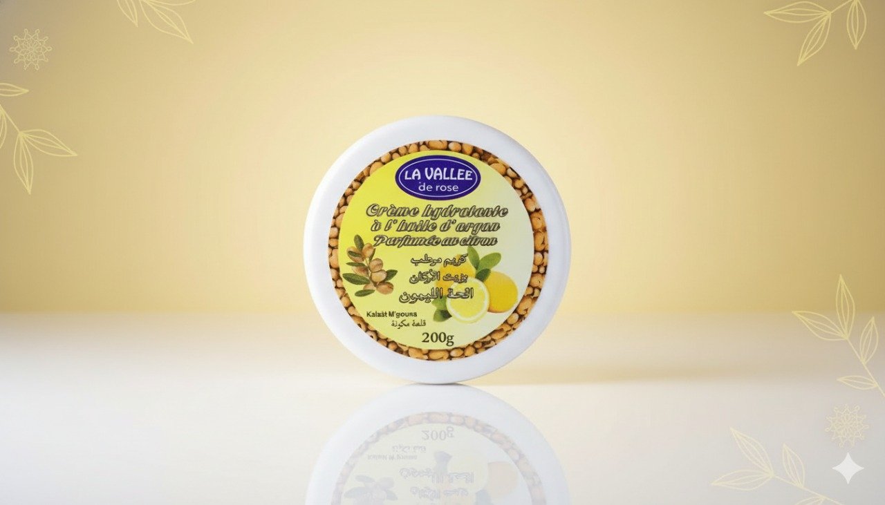 كريم مرطب بزيت الأركان ورائحة الليمون (200جم)